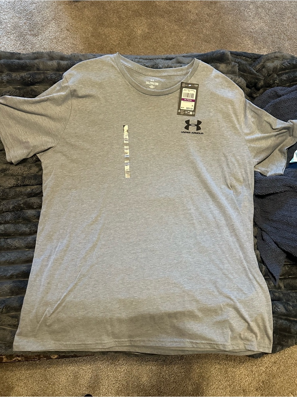Under Armour Men’s Light Gray Short Sleeve Athletic Tee